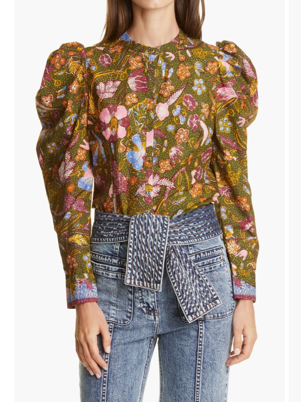 Ulla Johnson Willa Puff Sleeve Cotton Blouse
Size 6